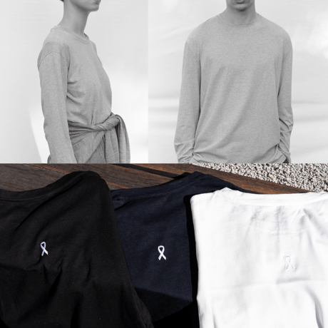 ホワイトリボン・チャリティロングスリーブTシャツ