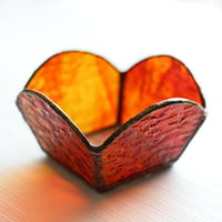 花びら型キャンドルホルダー（オレンジ）