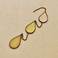 しずくのオーナメント(３連チェーン) クリアx黄x黄