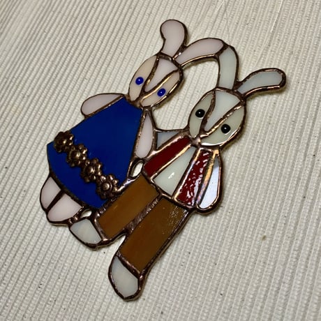 うさぎのオーナメントB (男の子と女の子)