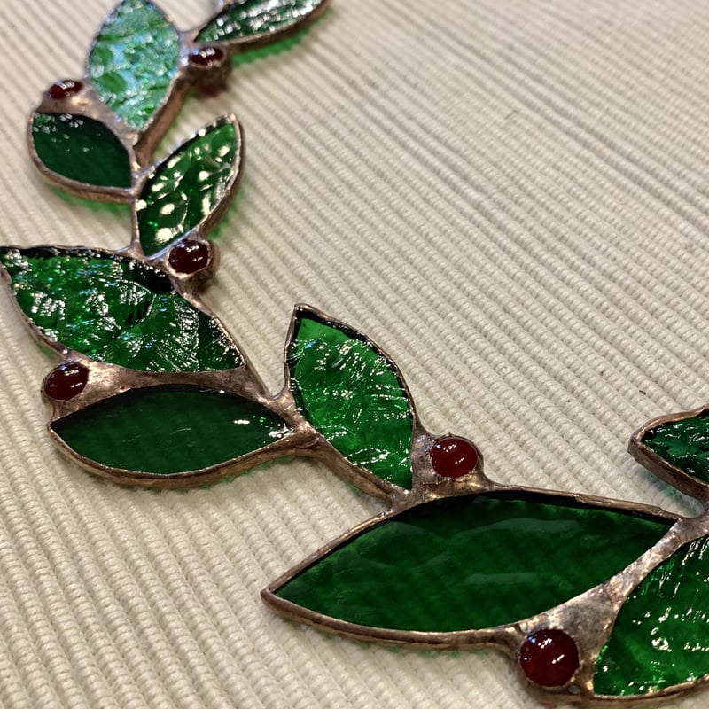 バラのステンドグラス リース ♦︎ クリア fit=scale-down,w=1200