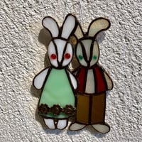 うさぎのオーナメントA (男の子と女の子)