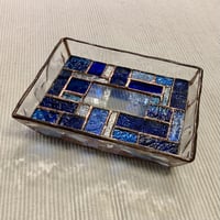 ポケットティッシュケース モザイクブルー