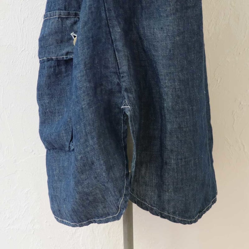 tumugu: ツムグ カセインディゴリネン フード付きプルオーバー tumugu: ツムグ カセインディゴリネン フード付きプルオーバー