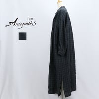 【タグ付き未使用】イチアンティークス　リネンチェックワンピース イチアンティークス リネンチェックワンピース