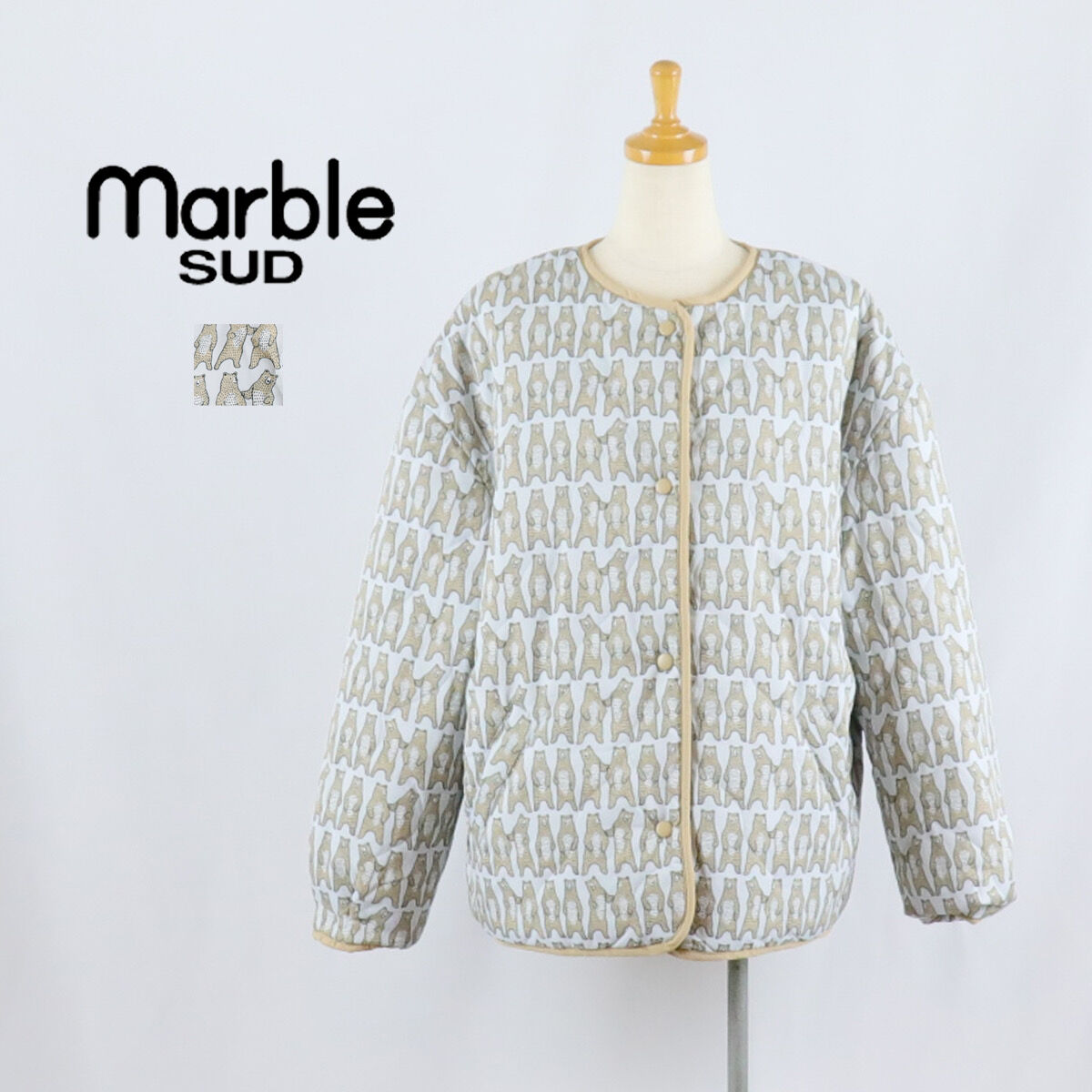 marble sud マーブルシュッド ショートボア キルトJK   abicollection