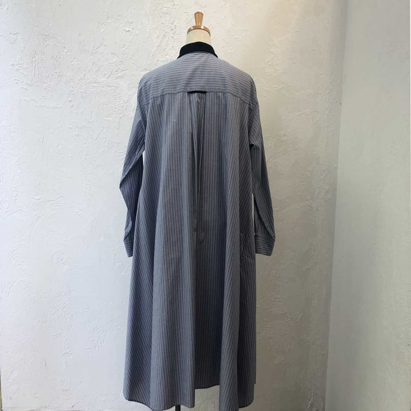 RaPPELER ラプレ ニット襟ストライプロングワンピース | abicollection
