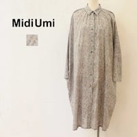 MidiUmi ミディウミ ペイズリーワイドシャツワンピース