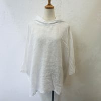 a+koloni ベルギーリネンフードブラウス