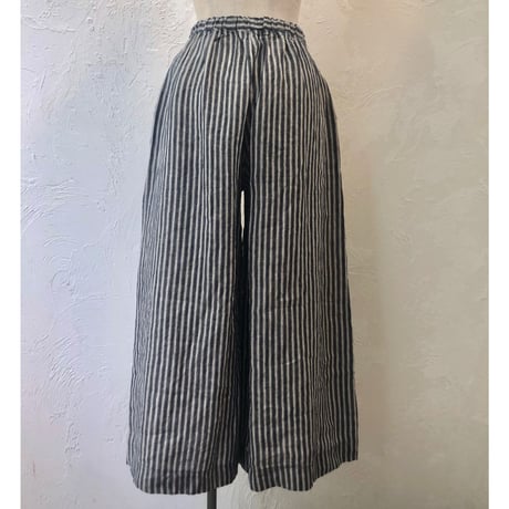 a+koloni コロニー アヤストライプワイドパンツ