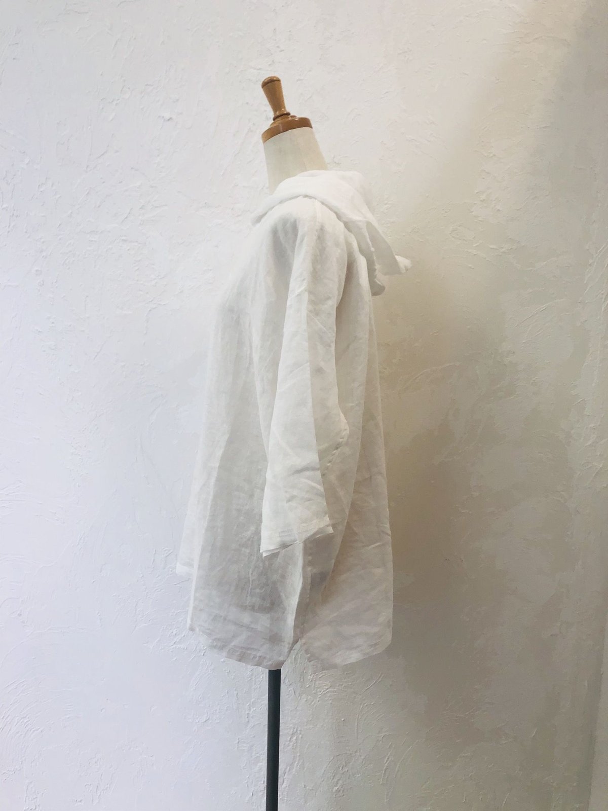 a+koloni ベルギーリネンフードブラウス | abicollection