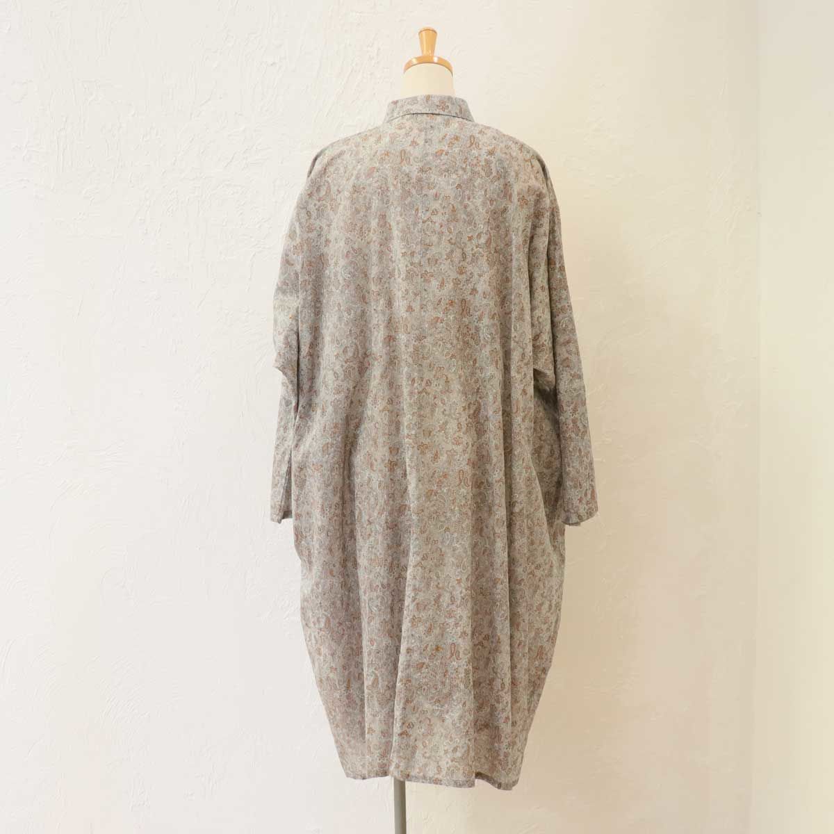 新品タグ付き⟡.·MidiUmi ペイズリーワイドシャツワンピース　定価２.1万 fit=scale-down,w=1200