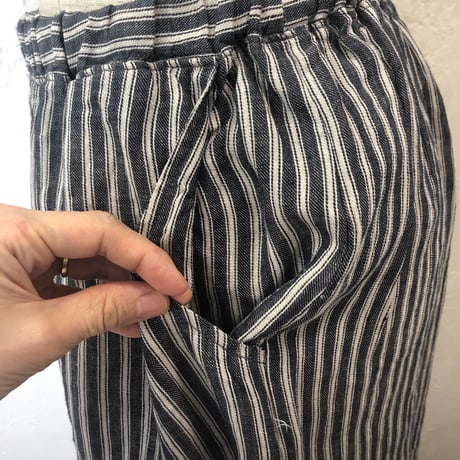a+koloni コロニー アヤストライプワイドパンツ