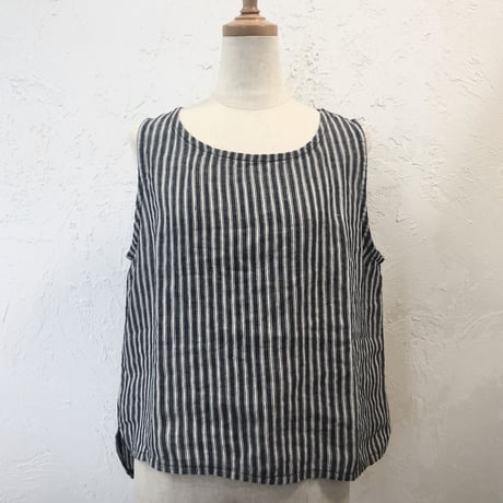 a+koloni コロニー アヤストライプスリーブレスTOPS