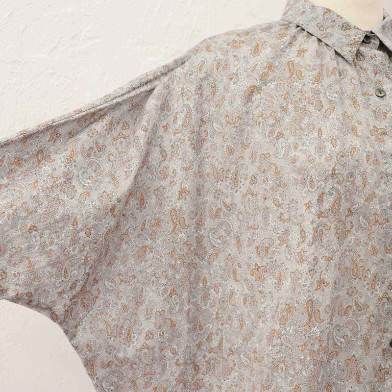 MidiUmi ミディウミ ペイズリーワイドシャツワンピース | abicollection