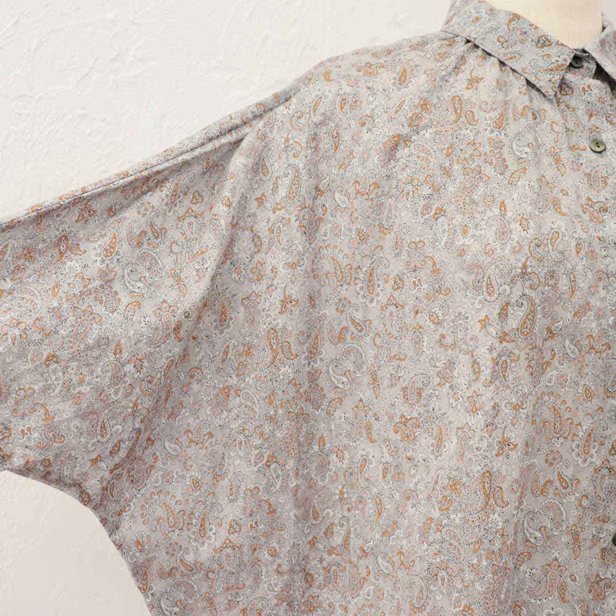 MidiUmi ミディウミ ペイズリーワイドシャツワンピース | abicollection