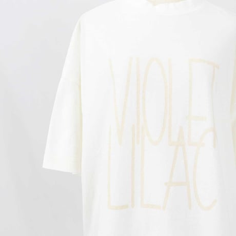 tumugu ツムグ Tシャツ ラフィ天竺 ロゴ プリントT VIOLET LILAC