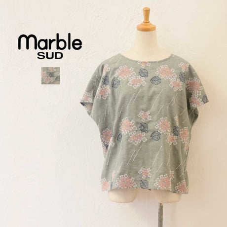 marble sud マーブルシュッド EMBガクアジサイ Blouse
