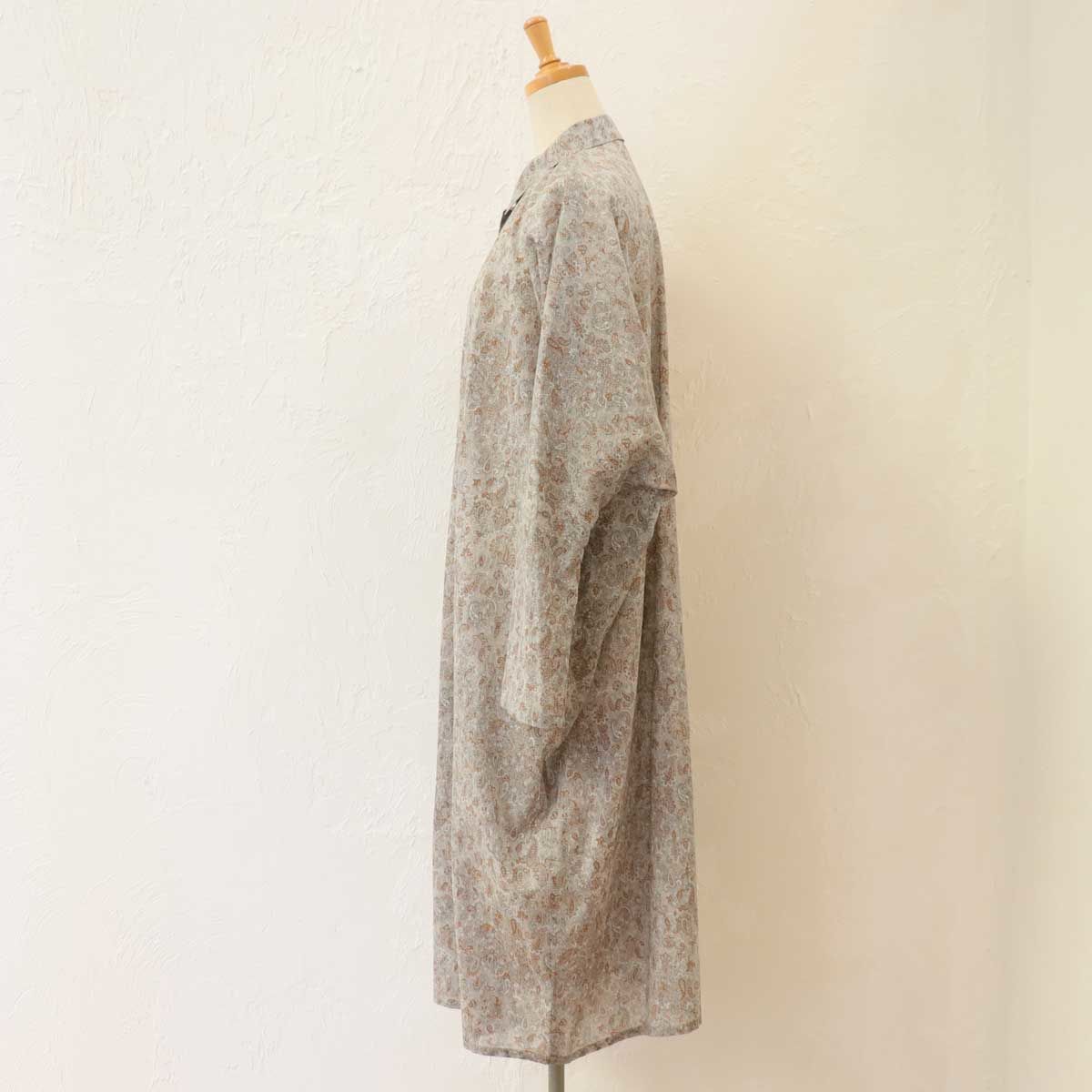 MidiUmi ミディウミ ペイズリーワイドシャツワンピース | abicollection