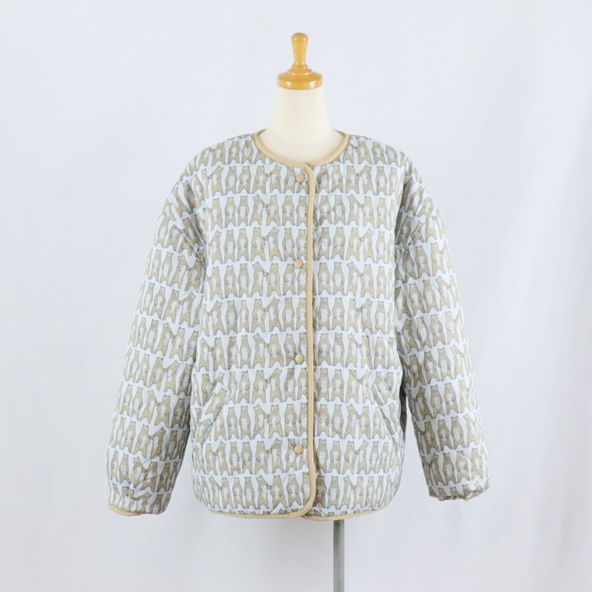 marble SUD× gochisou【ショート ボアキルト ジャケット】 ノーカラー