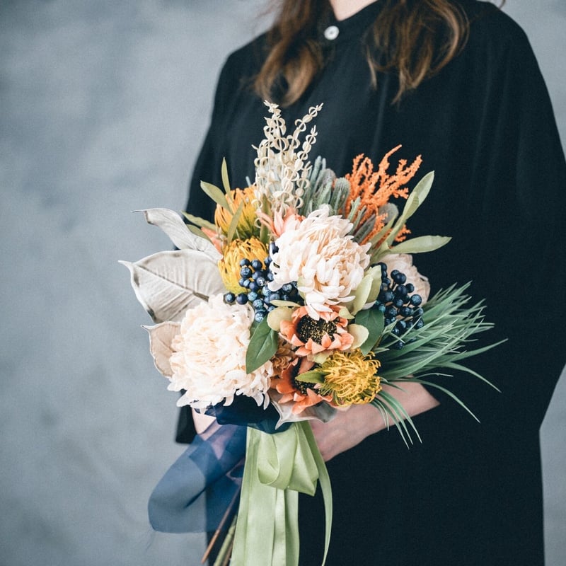 イエローオレンジミックスのワイルドブーケ | Flowerdesign BICOLUT イエローオレンジミックスのワイルドブーケ | Flowerdesign BICOLUT