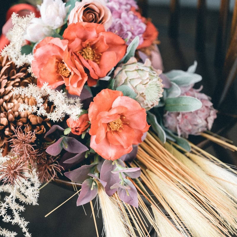 パンパスと大人シックなバラのミックスブーケ | Flowerdesign パンパスと大人シックなバラのミックスブーケ | Flowerdesign
