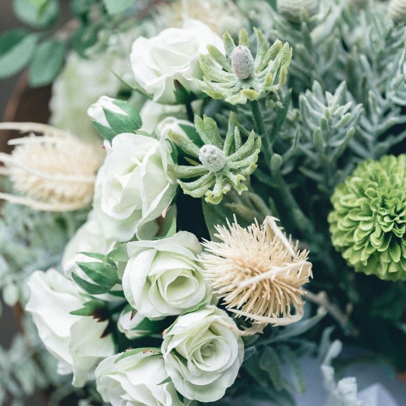 ☆ナチュラルグリーンの造花ブーケ ナチュラルグリーンブーケ | Rosa Decor