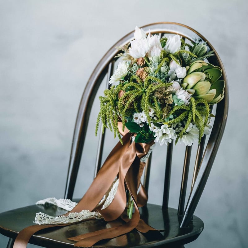 ブーケ　ブートニア　バンクシア　プロテア　ワイルドフラワー　前撮り ブーケ ブートニア バンクシア プロテア ワイルドフラワー 前