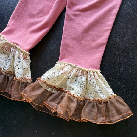 LACE × TULLE FRILL EASY PANTS [S-4035]