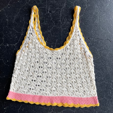 COTTON CROCHET TOPS [S-4018]