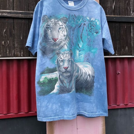 TIGER PRINT TIE DYE TEE [S-2966]