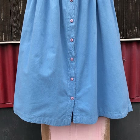 70’S FRONT BUTTON LONG SKIRT [S-3058]