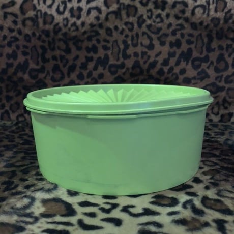 70's "TUPPERWARE" GREEN CANISTER [J-204]