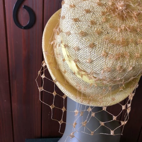 60'S TULLE DESIGN SUMMER HAT [HP-0397]