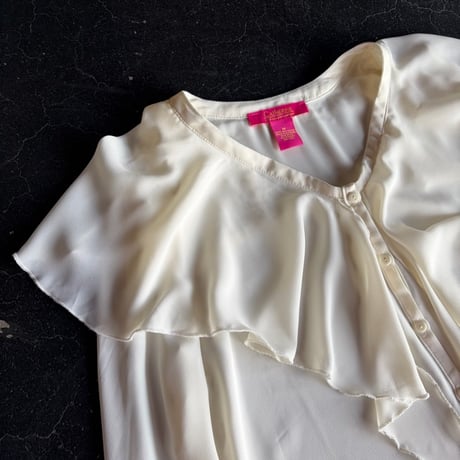 FRILL COLLAR SHEER SHIRT [S-3374]