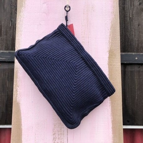 50'S NAVY CROCHET CLUTCH BAG [HP-0047]