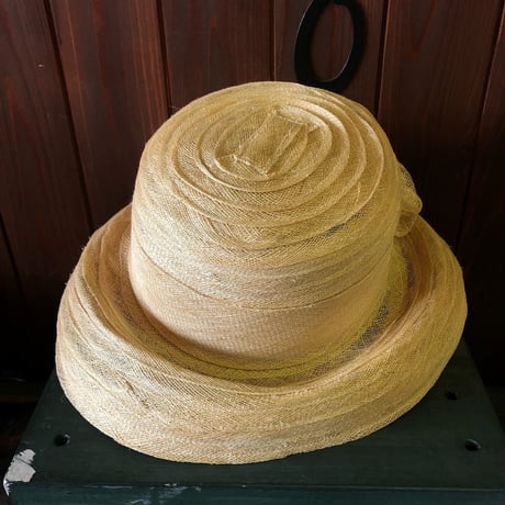 FLOWER MOTIF DESIGN STRAW HAT [HP-1896]