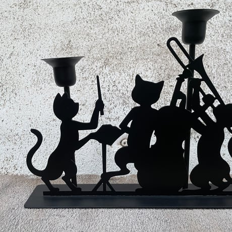 VINTAGE CAT CANDLESTICK [J-59]