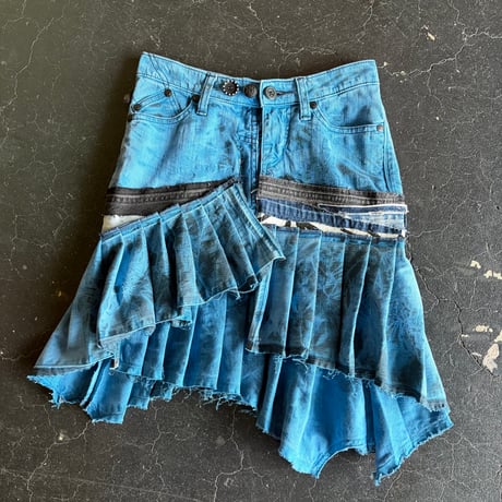 DYED PLEATS SKIRT BELT [S-4372]