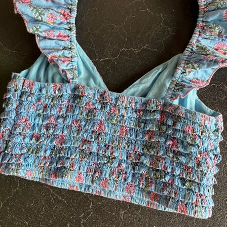 FLOWER SHIRRING BUSTIER [S-3960]