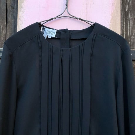 70’S TUCK DESIGN PULLOVER BLOUSE [S-1256]