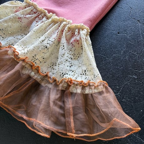 LACE × TULLE FRILL EASY PANTS [S-4035]