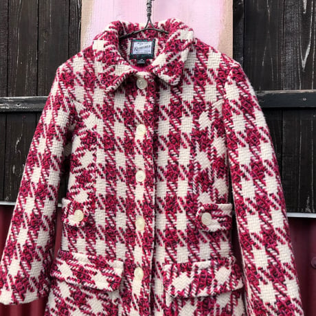CHECK WOOL COAT [S-1339]