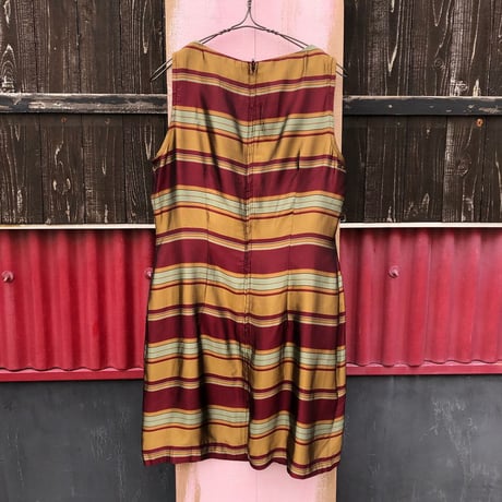 80’S BORDER ACETATE DRESS [S-3138]