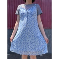 FLOWER MESH CAMI DRESS [S-4112]