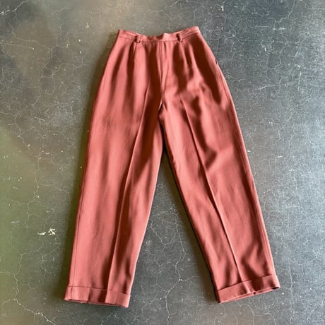 WOOL TUCK PANTS [S-0942]