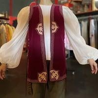 70'S SIDE LACEUP ETHNIC VEST [S-4343]