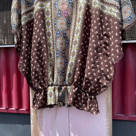 PAISLEY SEE-THROUGH BLOUSE [S-6868]