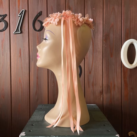 60’S FLOWER＆RIBBON HEAD DRESS [S-6392]