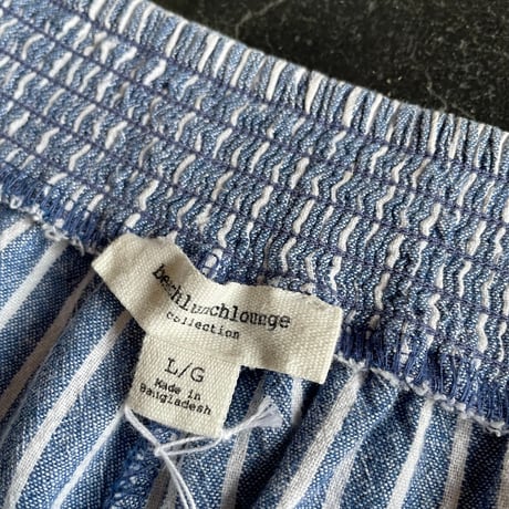 STRIPE LINEN×COTTON EASY PANTS [S-4325]